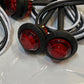 4 Qty of 50-Pack Mini Round 3/4" Clear Lens Red LED Buttons (200 Qty Total)