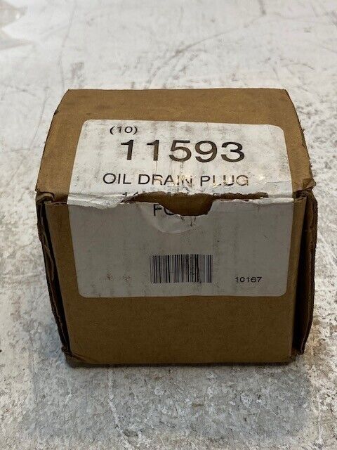 Pack of 10 Oil Drain Plugs 5.8 | 11593 14mm Thread 28mm OD 11mm End