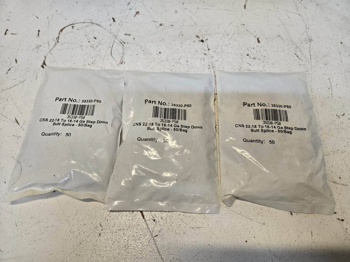 150 Quantity of Step Down Butt Splice 22-18 to 16-14 Ga 35330-P50 (150 Quantity)