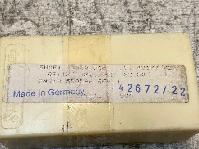2.2 lb Box of Approx. 500 Roller Rod Pins 32mm Long 3mm Dia. 550546, 42672/22
