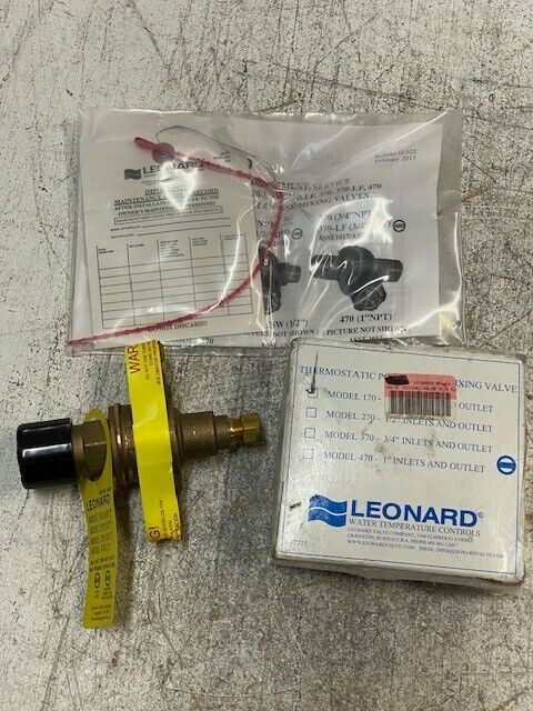 Leonard Brass Mixing Valve Model 170-LF 3/8" Inlets & Outlets, 170-8579, 20473