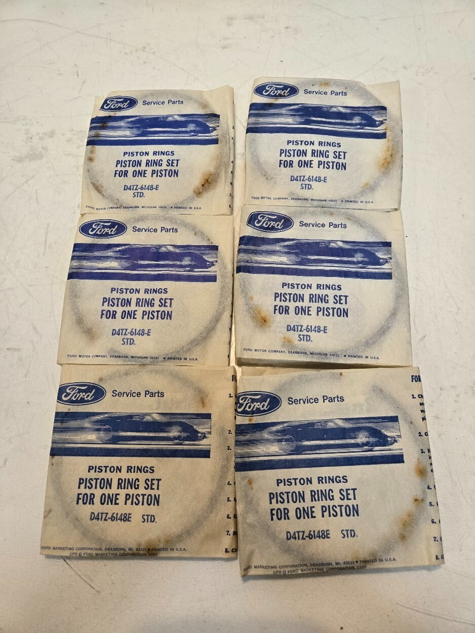 6 Quantity of Ford D4TZ-6148-E Piston Ring Sets | 5 Rings Per Set (6 Quantity)
