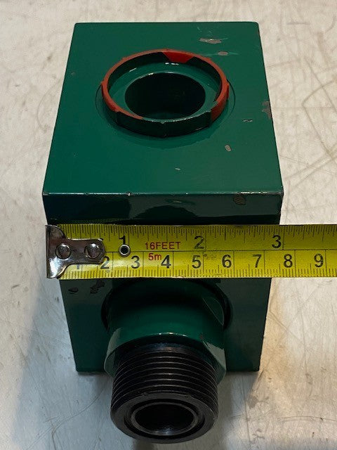 Hydraulic Solenoid Valve Manifold Green 37mm Thread OD 19mm ID 3"x4"x6-1/4"