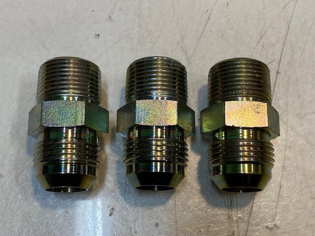 3 Qty of Hydraulic Flare Cone Male Connectors 2" L 16mm ID 26mm Thread (3 Qty)