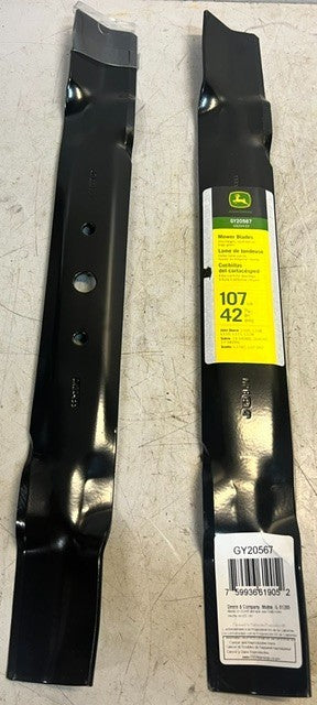 2  Pack John Deere 42-in Multipurpose Mower Blade GY20567 | GX20433 Replacement