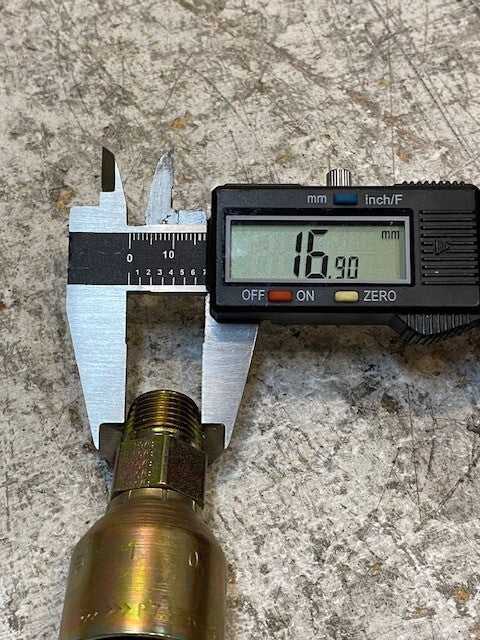 5 Quantity of Parker Hydraulic Crimp Style Hose Fitting 10171-6-6 (5 Quantity)