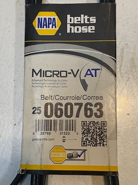Napa Micro-V AT Belt Hose 25-060763