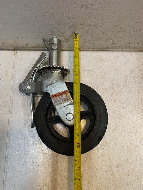 3 Quantity of 8x2 Heavy Duty Scaffolding Caster Wheels w/ Rubber Tires (3 Qty)