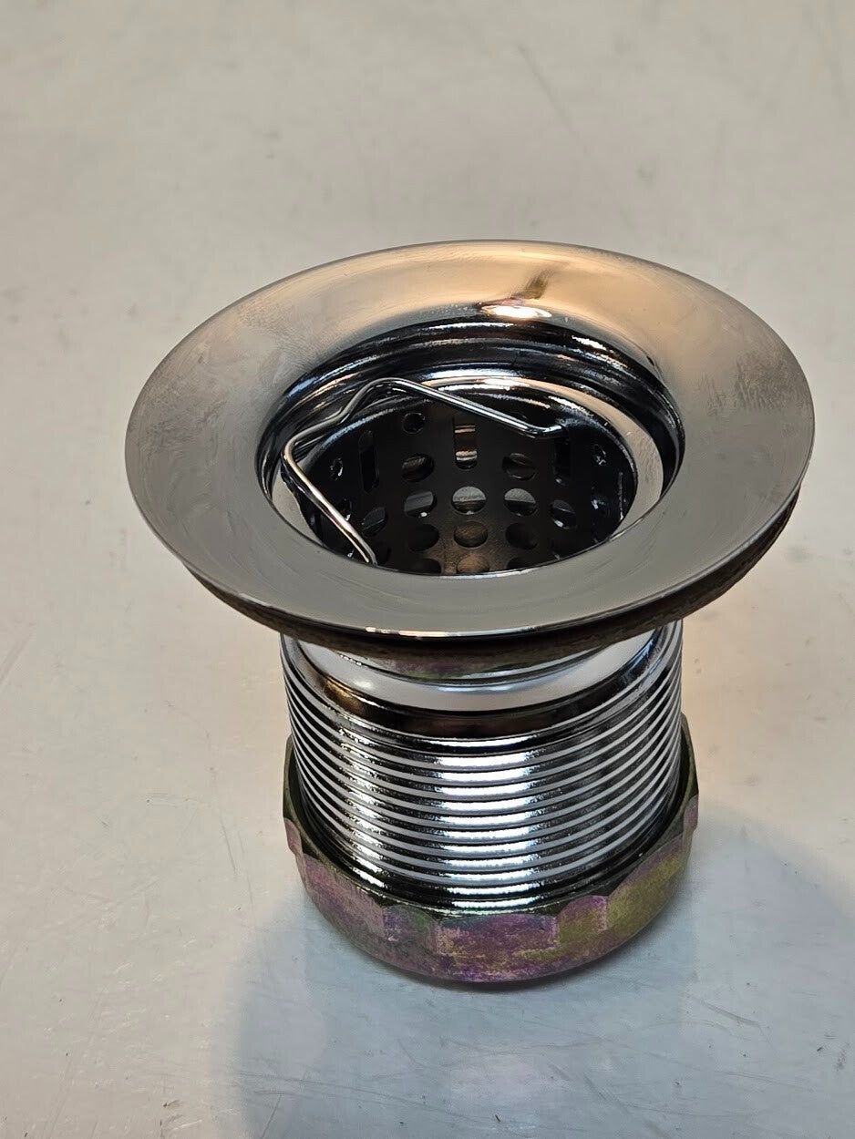 Elkay LK36 Drain Fitting 2-7/8" Nickel Plated Brass Body, Deep Strainer Basket