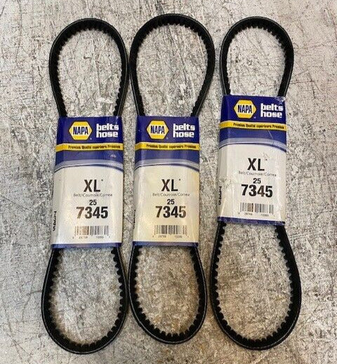 3 Quantity of NAPA Belts Hoses XL Belts 25-7345 (3 Quantity)