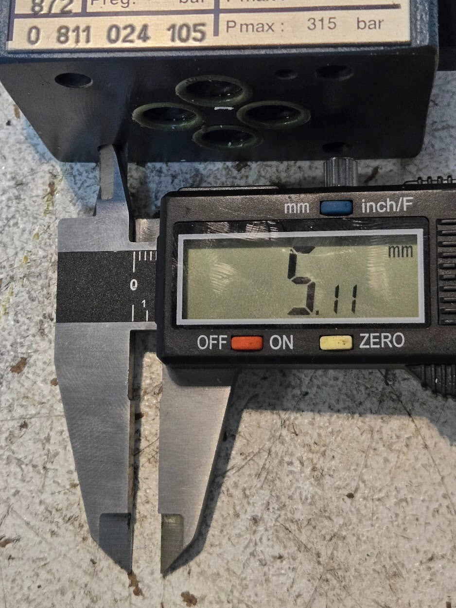 Bosch Manifold Check Valve 0 811 024 105 | 872 | Max Pressure 4500 PSI 315 Bar