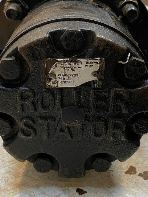 White Roller Stator 080017799 Hydraulic Motor 32mm Shaft Dia. 4-Bolt