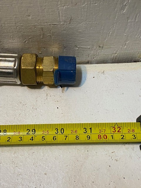 Nexus Valve 40 Bar 600 WOG 02-18 w/ Braided Hose 30-1/2 Long 30mm Thick 26mm End