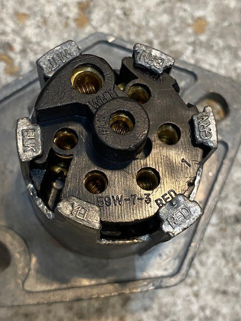 3 Qty of SAE J560 7-Pin Round Vehicle-Side Female-End Sockets 59W-7-3 (3 Qty)