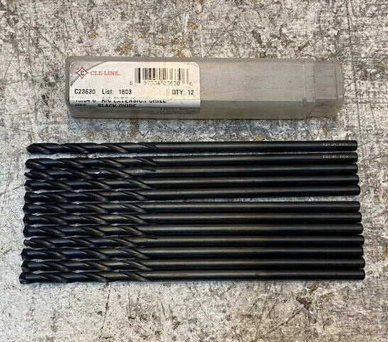 12 Quantity of Cle-Line C23630 | 13/64" x 6" AC Extension Drills 388586 (12 Qty)