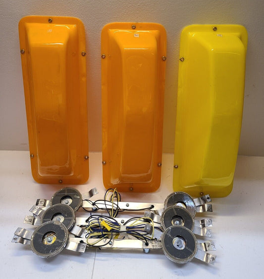 3 Quantity of ABS Roof Taxi TopLights & Magnetic Base 18" x 6.5" (3 Qty)