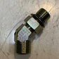 9 Qty of 45 Degree Hydraulic Male Tube Fittings 14mm Thread 17mm Thread (9 Qty)