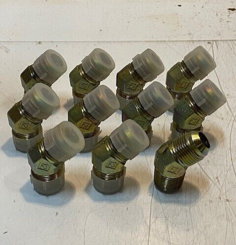 11 Quantity of 45 Degree Elbow Flare Fittings 12 | 27mm Thread 15mm Flare ID