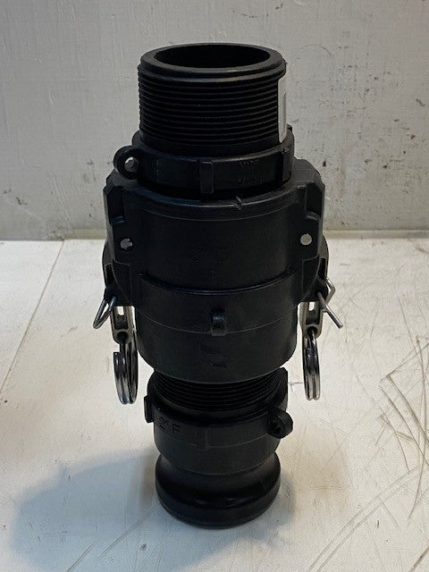 Apache 2" Part D Female Cam & Groove Polypropylene Adapter w/ 2 Part F Couplings