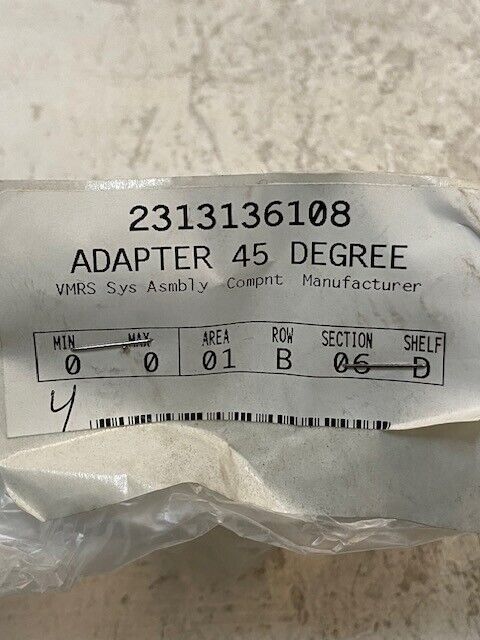 4 Quantity of 45-Degree Adapter Fittings 2313136108 (4 Quantity)