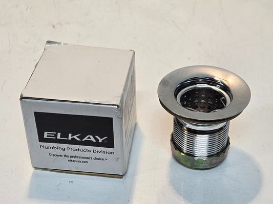 Elkay LK36 Drain Fitting 2-7/8" Nickel Plated Brass Body, Deep Strainer Basket