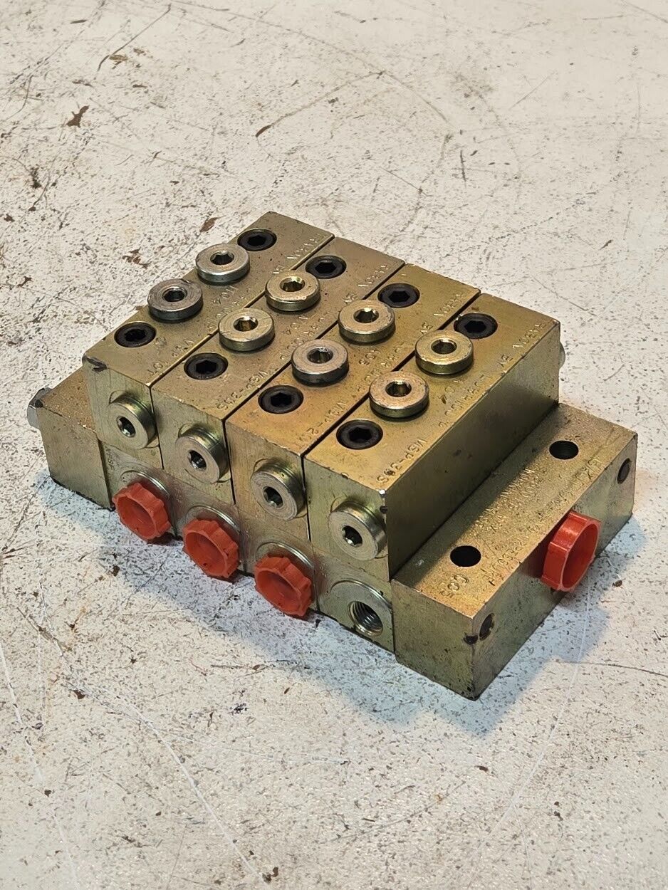 Lubriquip Trabon Modular Divider Valve Stack | 2x MSP-30S | MSP-20T | MSP-10T