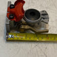 441014 Gladhand, Emergency, Aluminum Body with Shut Off, Red