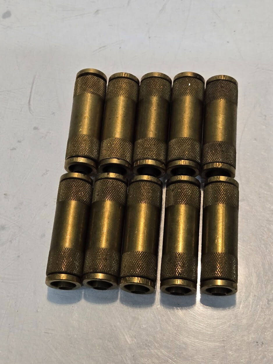 10 Quantity of Alkon DOT A 3/8" Outer Diameter Push-on Unions (10 Quantity)