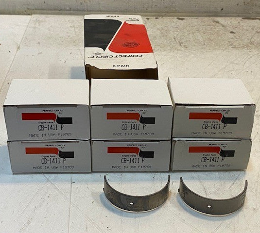 6 Pair of Dana Perfect Circle Connecting Rod Bearings CB-1411P (12 Pieces Total)
