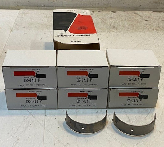 6 Pair of Dana Perfect Circle Connecting Rod Bearings CB-1411P (12 Pieces Total)