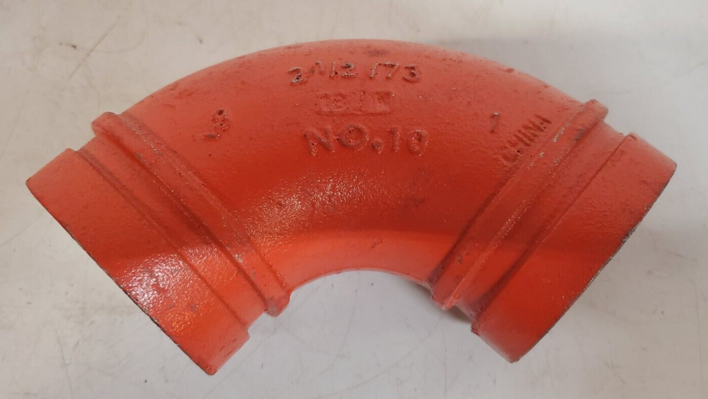 2 Qty. of Victaulic 90º  Elbow Grooved Pipe Fitting Nº 10 | 2-1/2"/73 (2 Qty)