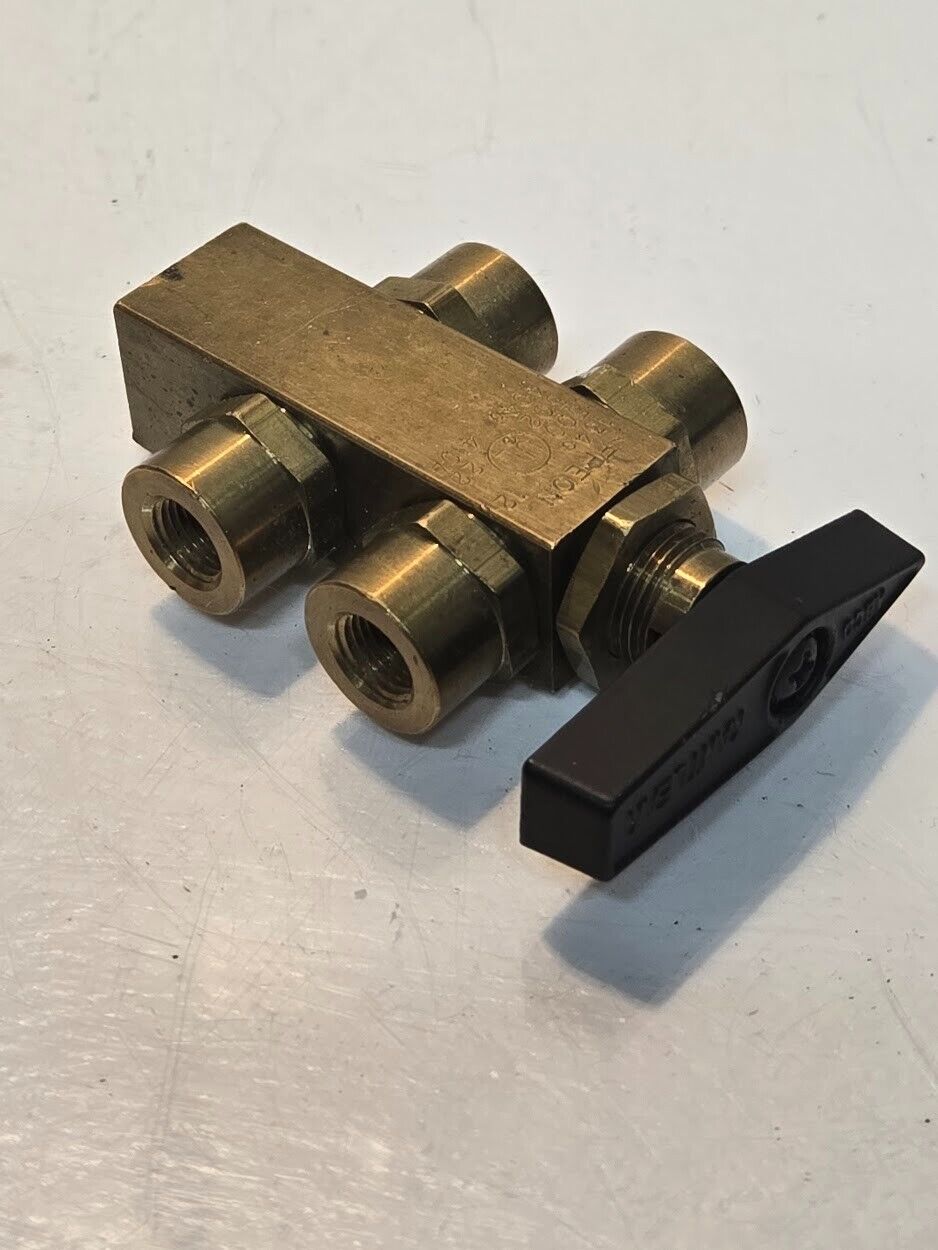 ABCO Kantleak 5 Port Stack Valve for Freon 134a | 12 500 502 22 404a 410A | 1/8"