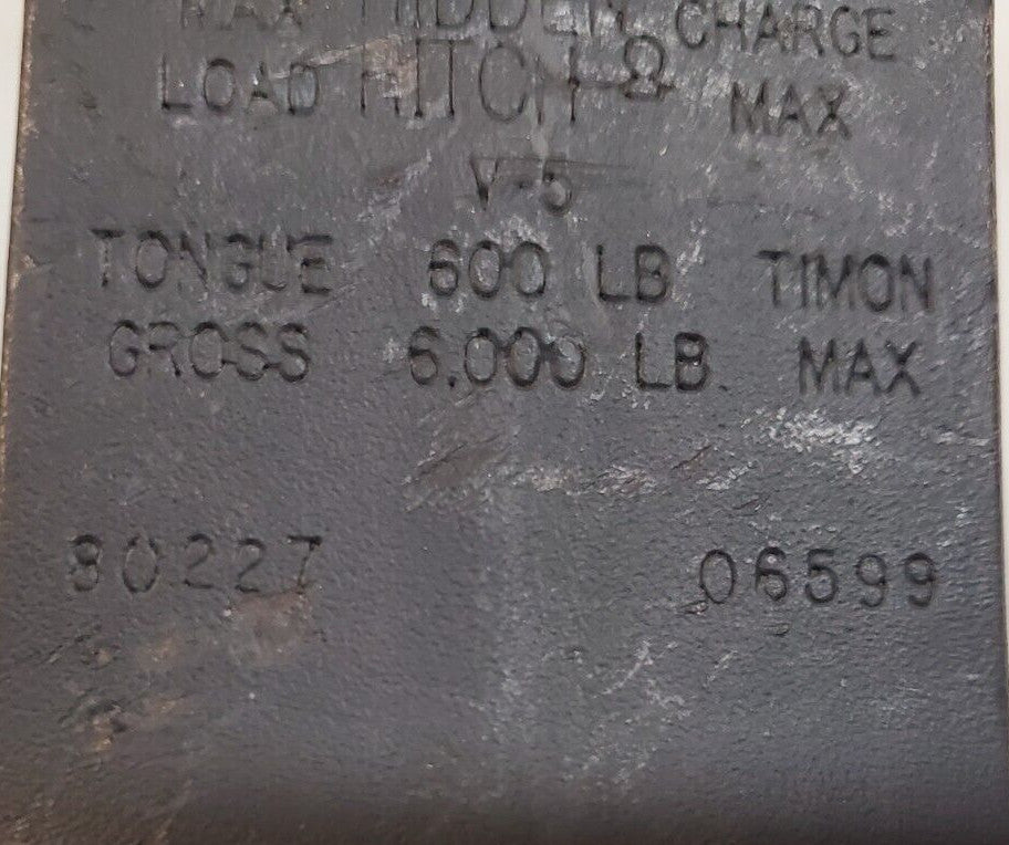 Hidden Hitch Trailer Ball Mount 80227 | 6000 Lb Gross Max | 600 Lb Tongue Timon