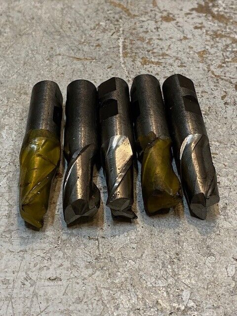 5 Quantity of PRT 10265 9/16" HSS Single End Mills (5 Quantity)