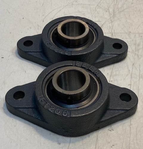 2 Qty of PEER 2-Bolt Flange FT206 Insert Bearing UC206-18 | 28mm Bore (2 Qty)