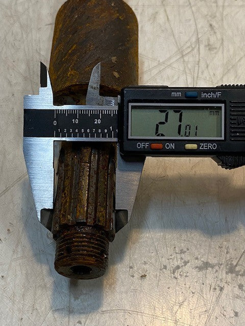 Primary Shaft 8-1/2" Long 22mm Thread 27mm 10-Spline 48mm OD