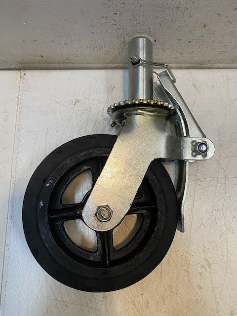 3 Quantity of 8x2 Heavy Duty Scaffolding Caster Wheels w/ Rubber Tires (3 Qty)
