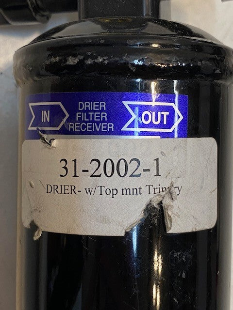 Drier Filter Receiver w/ Top mnt Trinary Switch 31-2002-1 | 12" Long 4" Wide