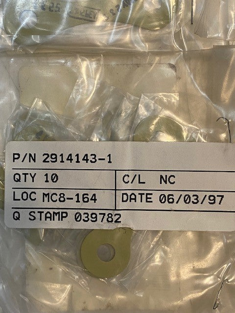5 Packs of 10 Boeing Company Shims 2914143-1 (50 Quantity Total)