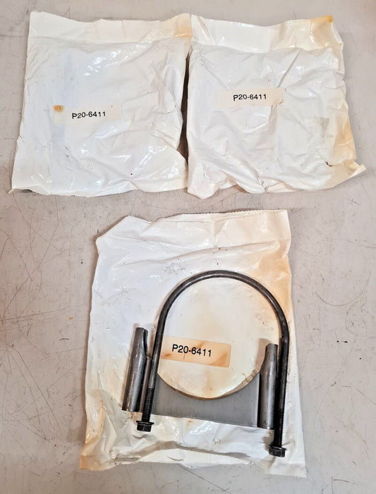 3 Quantity of U-Bolt Clamps P20-6411 |  P206411 | 500 (3 Qty)