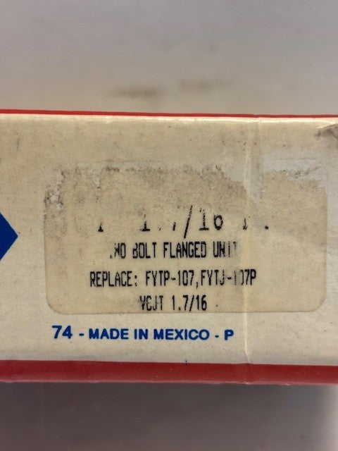 SKF 2 Bolt 130mm Flange 36mm Bore w/Insert Bearing and Collar | YET-207-107