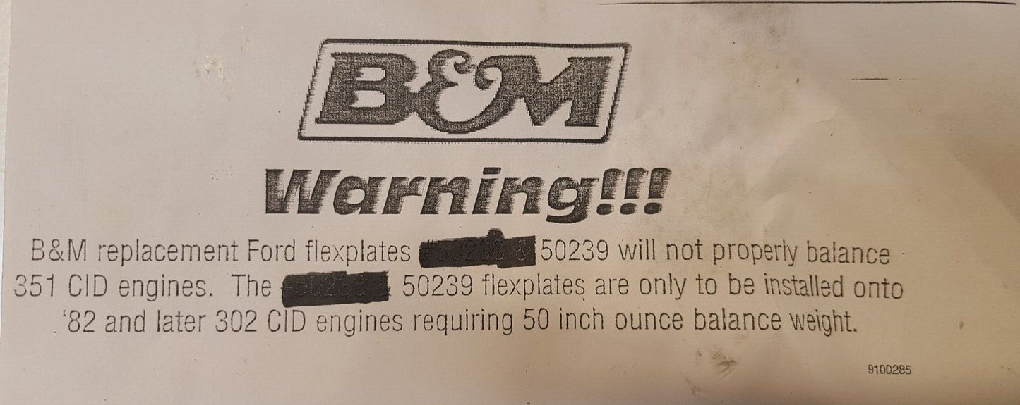 B&M Performance Flexplate Fits Ford 0640331 | 50239