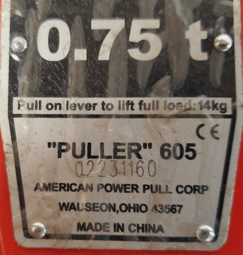 America Power Chain Puller 0.75t | 605 | 02231160 | 8 Ft