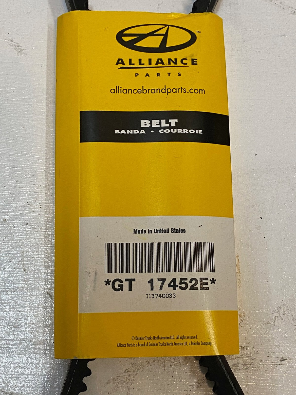 4 Qty of Alliance 1/2" Belt GT 17452E, I13740033, 1514SS (4 Quantity)