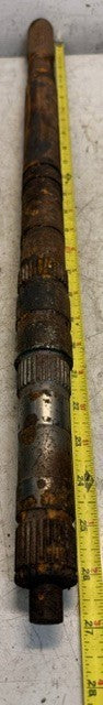 Splined Metal Drive Shaft 27" Steel Power Transmission Mechanical Assembly