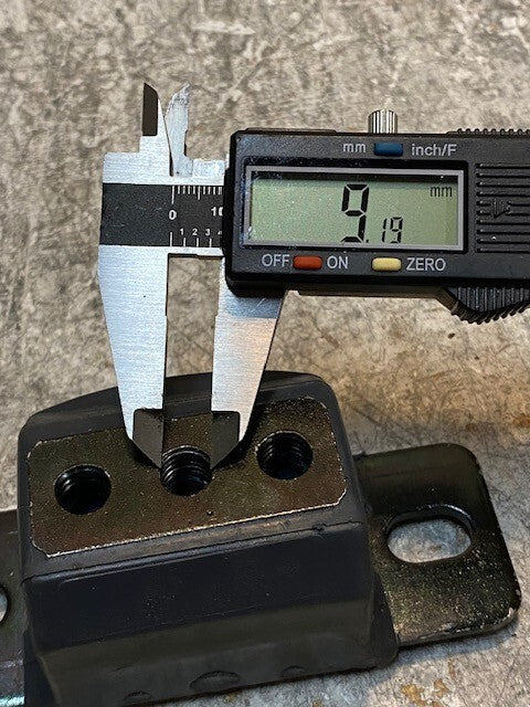 Transission Mount Pad 5-1/8" Long 2-1/8" Wide 2" Tall 9mm Holes