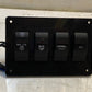 Boat Rocker Switch Panel 6" x 4" w/ Nav. Lts. Bilge Livewell & ACC