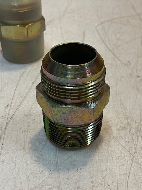 4 Qty of Hydraulic Triple-Lok Flare Adapters 2-3/8" L 41mm Thread 27mm ID -4 Qty