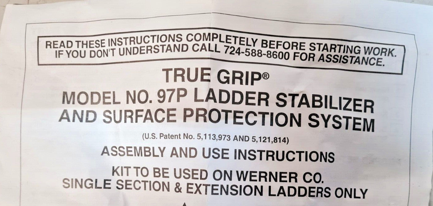 Accessories Kit For True Grip Ladder Stabilizer & Surface Protection System 97P