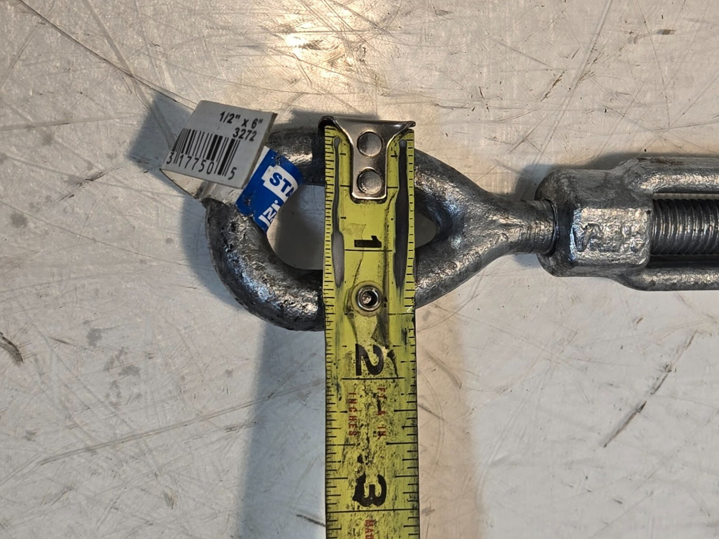 2 Quantity of Stanley National Hardware N177-501 Turnbuckles 1/2"x6" (2 Qty)